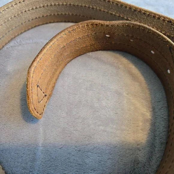 Lucky Brand leather belt brown men 34 waist - Picture 4 of 6